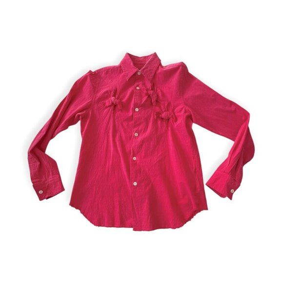 COMME des GARCONS‎ Cut Off Knot Design Long Sleeve Shirt, Size S - Picture 5 of 14